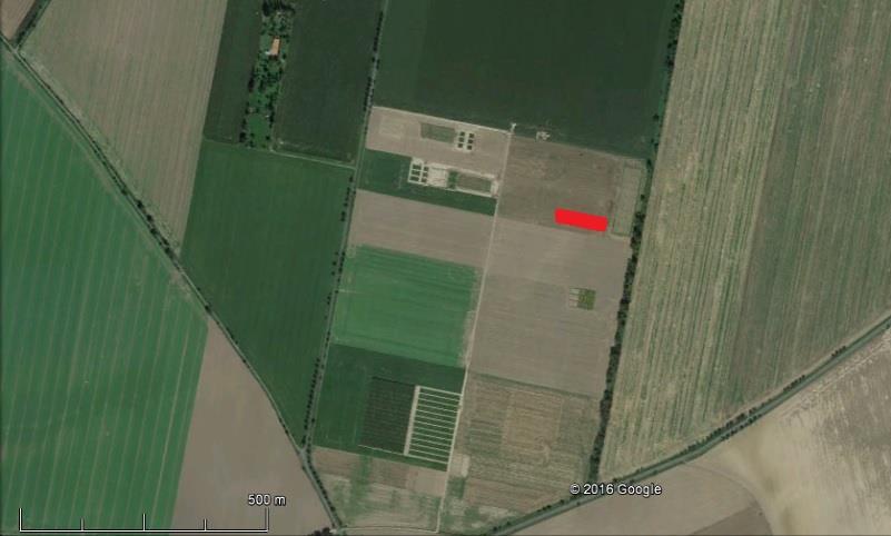 experimentální ploškou (zdroj Google Earth) Příloha 2: