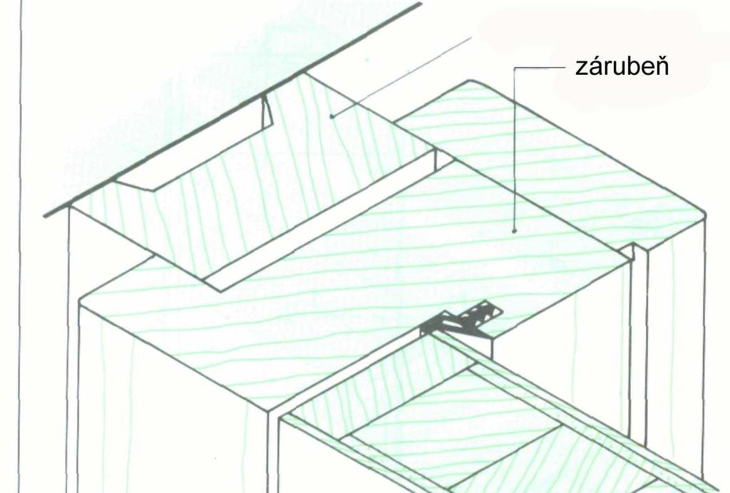 Plná čára tlustá Označení krycích vrstev, označení spojovacích