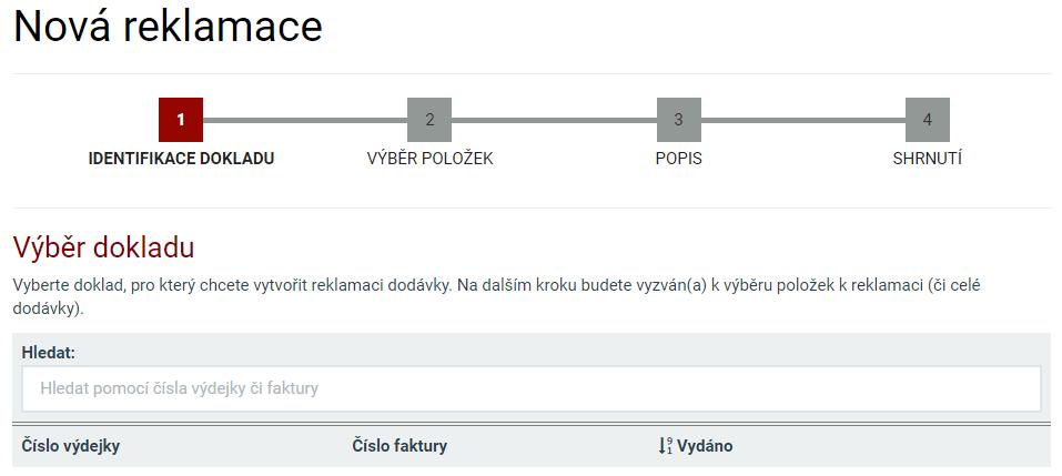 Vybraný doklad v předchozím kroku se zobrazí rozpadnutý na jednotlivé položky zboží, které bylo na tomto dokladu prodáno.