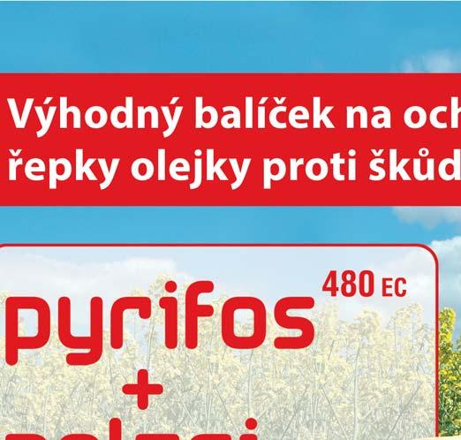 Účinná látka: chlorpyrifos 480 g/l Formulace: emulgovatelný koncentrát (EC) Balení: 5 l