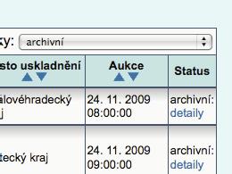 Za krtne-li vyhla ovatel polí ko i budoucí (a pak klikne na tla ítko Filtrovat), zobrazí se v seznamu i nabídky, u nich aukce je t neprobíhá, ale je u p ipravená - tedy zve ejn né nabídky vlo ené p