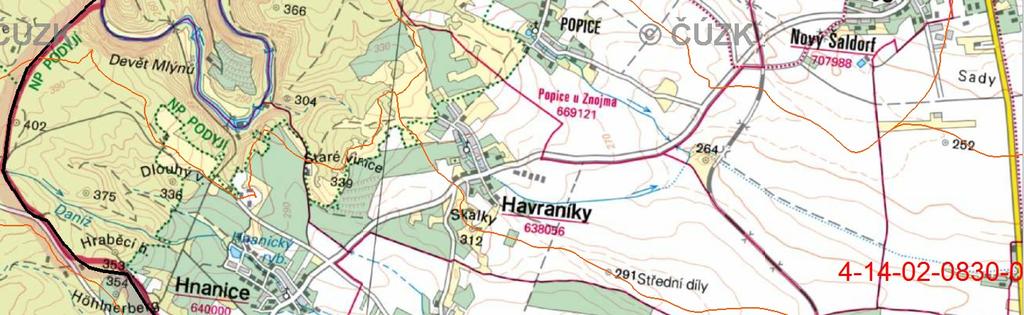 3.2. HYDROLOGICKÉ POMĚRY V zájmovém území se nachází vodní tok Daníž. Číslo hydrologického povodí je 4-14-02-080. Celková plocha jeho povodí 117,50 km 2 a délka 25,48 km.