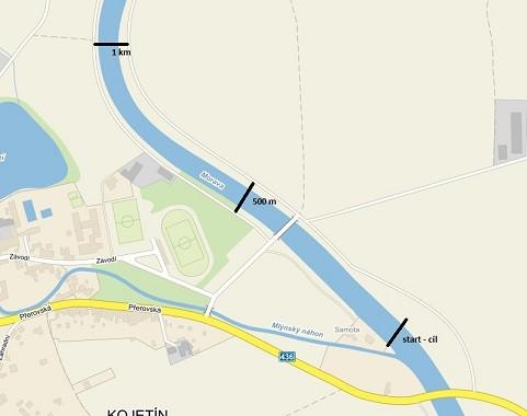 Popis závodní trati: Trať 2 km benjamínci, benjamínky - START- CÍL v loděnici s jednou obrátkou na 1 km Trať 5 km ostatní kategorie - START CÍL v loděnici- 2x obrátka na 1 km + 1x obrátka na 500 m