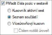 A Cvičení: Tvorba výpisu v sestavě Přiřazení čísel pozic seznamu součástí v sestavě Otevřete sestavu top_atomic.asm se všemi aktivními součástmi. Klikněte na tlačítko Aplikace.