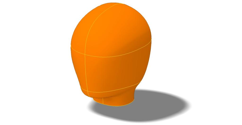 UTB ve Zlíně, Fakulta technologická 47 5.4.1 Modelování dílčích komponent Základní výška hlavy figurky činí 20 mm, což je vhodný rozměr, aby hlava proporčně odpovídala tělu figurky.