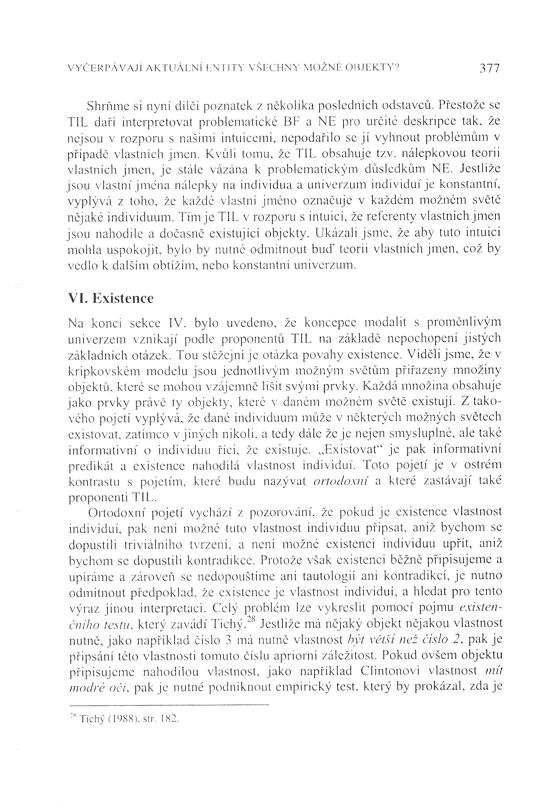 VY»ERPÁVAJÍ AKTUÁLNÍ ENTITY VäECHNY MOéNÉ OBJEKTY? 377 ShrÚme si nynì dìlëì poznatek z nïkolika poslednìch odstavc.