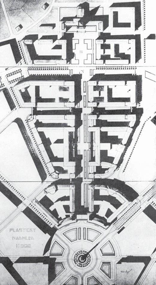 Historie - IP V letech 1922-1924 byl Antonín Engel pověřen vypracováním generálního projektu a regulace Dejvic a Bubenče.