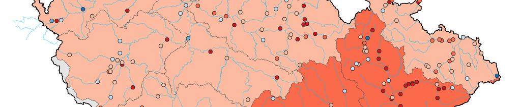 Mapa: Stav hladiny podzemní vody v mělkých vrtech v září 2017 2. PRAMENY V celkovém průměru byla vydatnost pramenů v září setrvalá, v jednotlivých regionech se však lišila.
