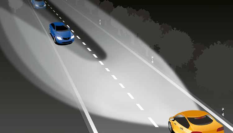 Vertikální rozhraní světla a tmy Cílem potkávacího světla je zajistit řidiči co nejlepší viditelnost, ale zároveň vyloučit oslňování ostatních účastníků silničního provozu.