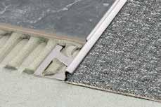 Ukončení podlah Schlüter -SCHIENE-V Schlüter -SCHIENE-V je pravoúhlý ukončovací profil pro dřevěné podlahy nebo jiné tvarově stabilní podlahové materiály jako teracové potěry.