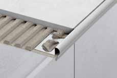Schodové hrany Schlüter -TREP-FL Schlüter -TREP-FL je schodový profil florentinského tvaru z hliníku se speciálním protiskluzovým profilováním nebo z ušlechtilé oceli, pro bezpečné a opticky bezvadné