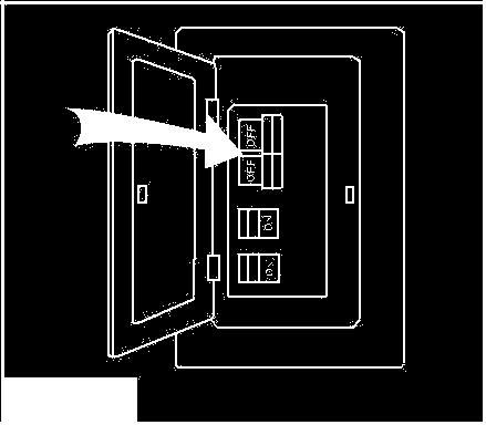 Hange r Lock Pin Připevněte závěsný držák ke stropu s pružnými podložkami, plochými podložkami a 2 montážní šrouby. Fig.1 Vypněte elektrický obvod na hlavní pojistce nebo na vypínači.