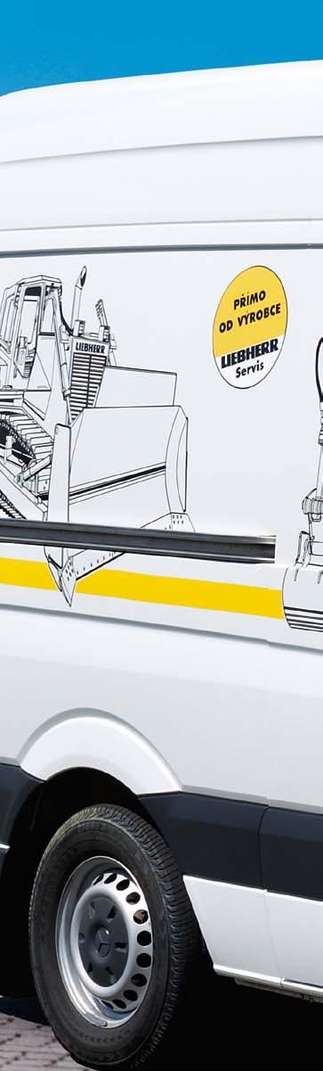 Organizace s vysokorychlostní zárukou Perfektní logistika pro rychlou připravenost k použití Centrální sklad náhradních dílů pro všechny přístroje Liebherr Kdykoliv do celého světa 24 hodin denně