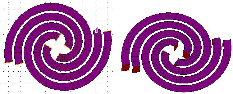 4.4 Čtyřramenná spirálová anténa Pro čtyřramennou anténu byly zvoleny rezonanční kmitočty 2.4 GHz a 2.8 GHz. Cílem návrhu bylo dosáhnout vícepásmovosti antény.