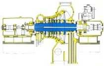 Turbíny pro jaderné elektrárny Studie teplárenského provozu turbíny pro JE 1000 MW zde 828 MW + 896 MWt, sytá pára 5,86 MPa/274 C / 0,57MPa/~230 C n = 3000 ot/min m