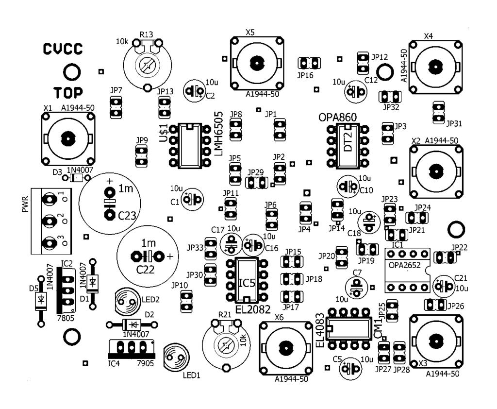 A.2 Osazovací plánek prvku CVCC top (strana součástek) Rozměr desky 00 80 [mm]