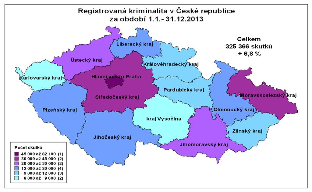 ČR registrovaná kriminalita v