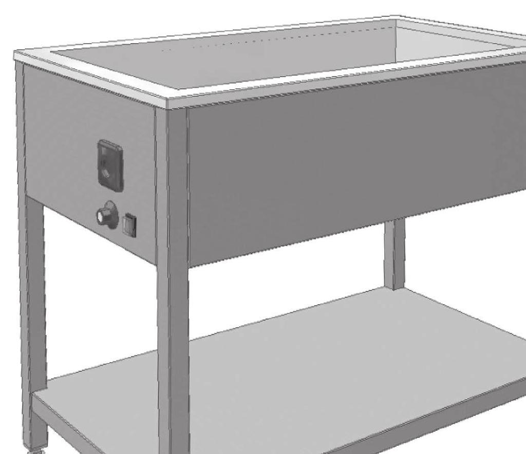 VYHŘÍVANÁ TECHNOLOGIE VÝDEJNÍ STŮL S OHŘEVEM S ODDĚLENÝMI LISOVANÝMI LÁZNĚMI Výdejní stůl se používá k přihřívání a k