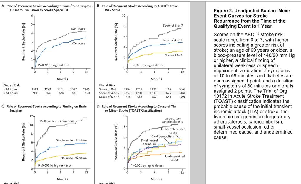 Riziková stratifikace TE - CHA 2 DS 2 -VASc skóre TIA / iktus: jsou všechny stejně rizikové?