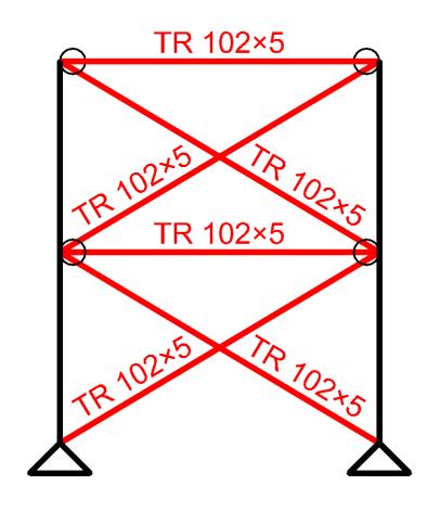 Štíhlosti: λ = L cr,y = 7500 i y 34,3 λ1 = 76,4 λ = λ λ 1 = 218,66 76,4 = 2,86 = 218,66 < 250 (omezení limitní štíhlostí) Součinitel vzpěrnosti: χ = 0,114 (křivka a) Únosnost: Nb,Rd = χ A fy / γm1 =