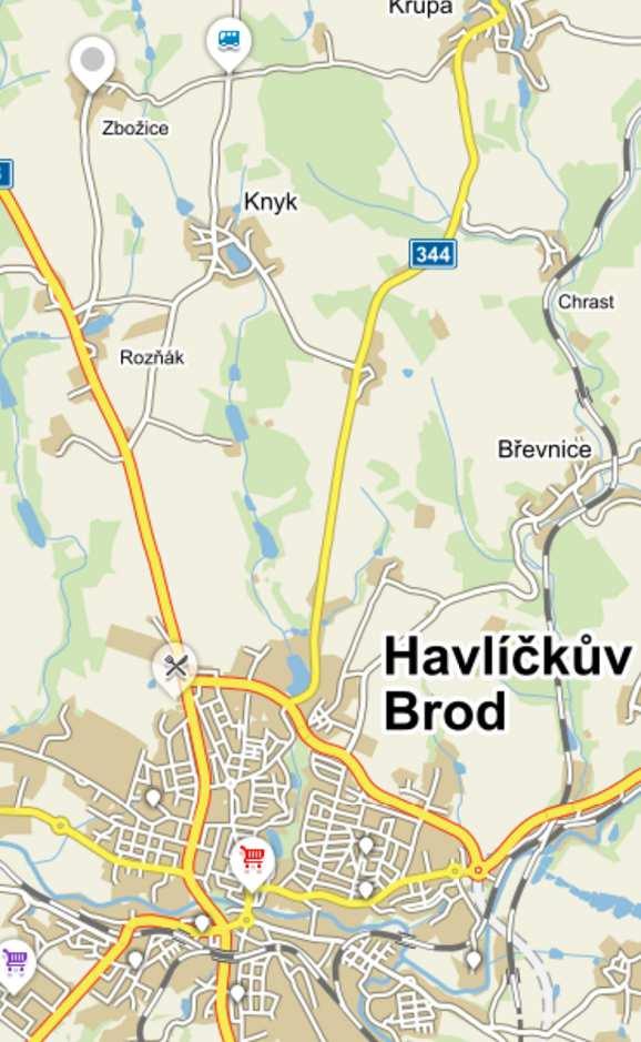 V obci Horní Krupá cca 2 km od Radostína u Havlíčkova Brodu je srážkoměr ČHMU, ale neumožňuje přenášet varovné SMS a nemá vizualizaci