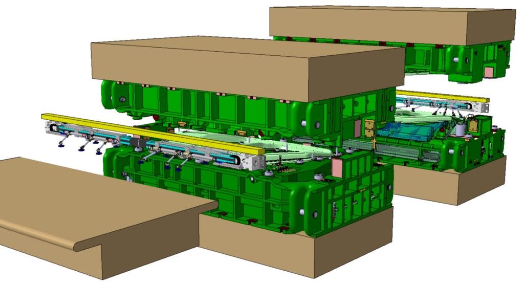 UTB ve Zlíně, Fakulta technologická 71 Obr. 62 Vizualizace linky GRS v CATIA V5 11.4 Příprava konstrukčních obálek Motion Designer Jedná se o výstup pro oddělení konstrukce nástrojů.