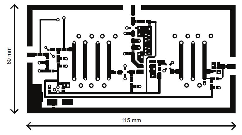 3 REALIZACE A MĚŘENÍ 3.1 Návrh desky plošného spoje a konstrukční řešení Na základě schematu přijímače, které je zobrazeno v příloze A, byla navržena deska plošnéhospoje.naobr3.