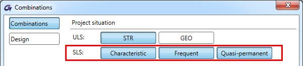 Možnost generovat kombinace zatížení stavu použitelnosti Aby bylo možné provést posouzení požadované pro kategorii spojů třídy B, nová verze Advance BIM Designers umožňuje vytváření kombinací