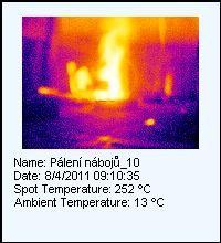 Příloha 3 Měření teplot bylo provedeno pomocí termokamery Argus 4, s rozsahem meření -40 aţ 800 C (s minimální rozlišovacím teplotním rozdílem < 0,1 C).