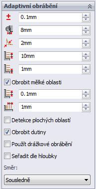 3.9.1 Mělké oblasti. Obrábění mělkých oblastí určí mělké oblasti na modelu a vloží přídavné kroky pro dosažení lepšího dokončení mělkých oblastí.