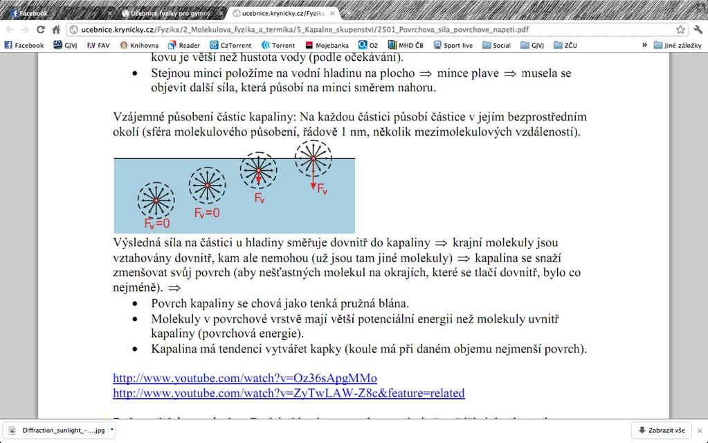 Každá molekula působí do nějaké vzdálenosti