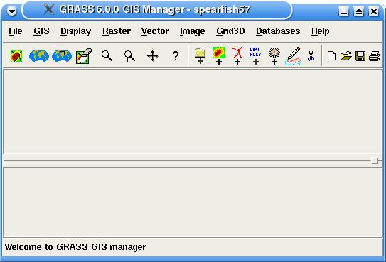 Obrázek 11.1: Vstupní dialog GRASSu Obrázek 11.
