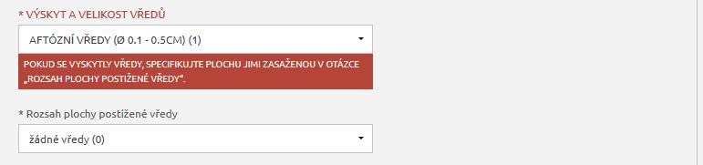 8.0 VALIDACE ZADANÝCH ZÁZNAMŮ Při zadávání dat do formuláře a při jeho ukládání systém automaticky vyhodnocuje správnost zadaných dat.