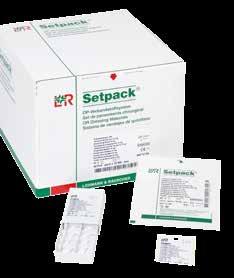 Setpack - systém obvazových materiálů pro operační sály Setpack preparační tampony s rtg kontrastním vláknem n jsou určeny k přímému použití v operační oblasti n k preparaci orgánů, cév a vrstev