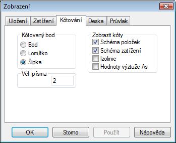 3.13.3 Kótování Na záložce Kótování je možno nastavit způsob kótování. Menu Pohled Zobrazení.