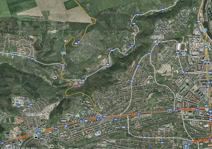 Obrázek 1f: Orientační mapa odběru Baba-Hanspaulka-Č.