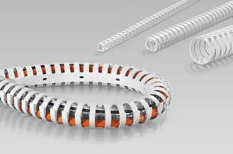 3.2 Svazkovací spirály a hadice Ohebný kabelový držák Ohebné kabelové držáky Heladuct se běžně používají v rozvaděčích.