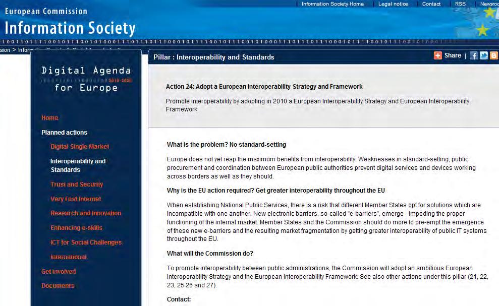 II.pilíř: Interoperabilita a normy EIS a EIF verse2