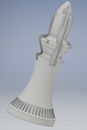 Figurka krále Design figurky vychází z 3D modelu střelce, který byl značně modifikován. Nejprve byla zvětšena výška figurky z 58 mm tj.