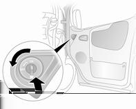 48 Sedadla, zádržné prvky Systém airbagu předního spolujezdce může být vypnut pomocí zámku umístěného ve dveřích předního spolujezdce.