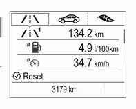 signalizace funkce Autostop 3 138 servisní informace 3 94 Displej střední úrovně výbavy Displej vyšší úrovně výbavy Přístroje a ovládací prvky 99 Zvolení nabídek a funkcí Nabídky a funkce lze vybrat