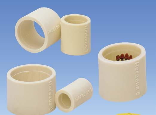Podložky s předtvarem licí prohlubně jsou vyrobeny ze žlutého plastu a je možné je použít i v kombinaci s kovovými licími kroužky.