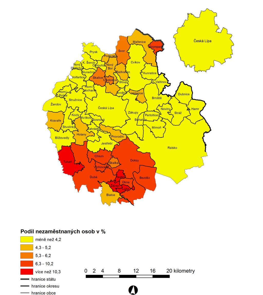 4. Mapa obcí k