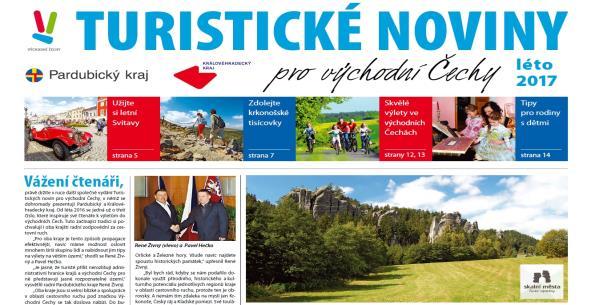 Turistické noviny pro region Východní Čechy Další společnou aktivitou bylo vydání letních a zimních turistických novin: Turistické noviny pro region Východní Čechy - léto 2017
