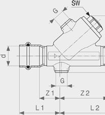 1/4 32 H = výška G = cylindrické závitové šroubení EasytopInox-zamezovačzpětnéhotoku model2339.