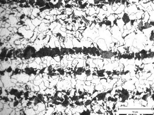 Metalografická analýza zkoušeného experimentálního materiálu Segment z vývalku č.