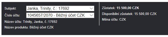 5.3. Platby a příkazy Druhá záložka Platby a příkazy nabízí přehled zadaných příkazů od jednorázových platebních příkazů až po takzvané SIPO příkazy, taktéž zde můžete tyto příkazy zadávat.