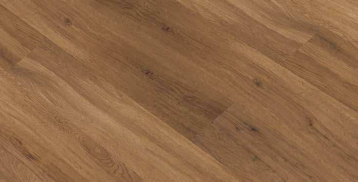 the distinctive lines of the growth rings stand out in the brown floor which is suitable for light and roomy interiors.