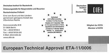 ETA schválení pro Hilti upevňovací lišty jde nad rámec požadavků Systému předem zabetonovaných upevňovacích lišt Hilti bylo v únoru 2011 uděleno Evropské technické posouzení ETA 11/0006.