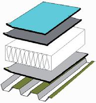 pevností, modifikovaný elastomery (kaučukem typu SBS) určený pro nejnáročnější hydroizolační aplikace: A vícevrstvé střešní skladby (podkladní vrstva nepochůzných střech a spodní i vrchní pás